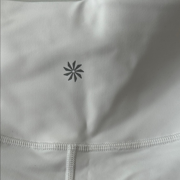 Athleta|Interval Stash 5” White Bike Shorts sz L - Picture 3 of 5